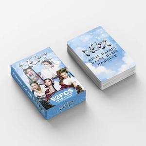 92개의 K팝 걸그룹 미니 카드 NJZ 굿즈 수집용 포토 카드 실내 장식 미니 카드 스티커 LOMO 카드 선물