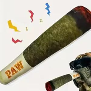 재미있는 인터랙티브 강아지 장난감 시가 디자인 봉제 삑삑이 애완동물 장난감 치아 갈기 창의적인 씹는 멋진 봉제 선물 강아지 생일용