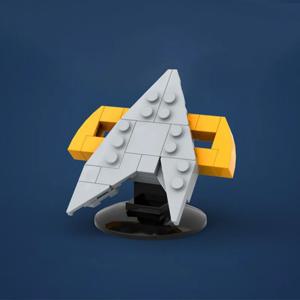 37PCS MOC 유명 게임 보이저 시리즈 콤뱃지 및 스탠드 조립 모델 DIY 창의적 기술 브릭 장난감 어린이 축제 선물