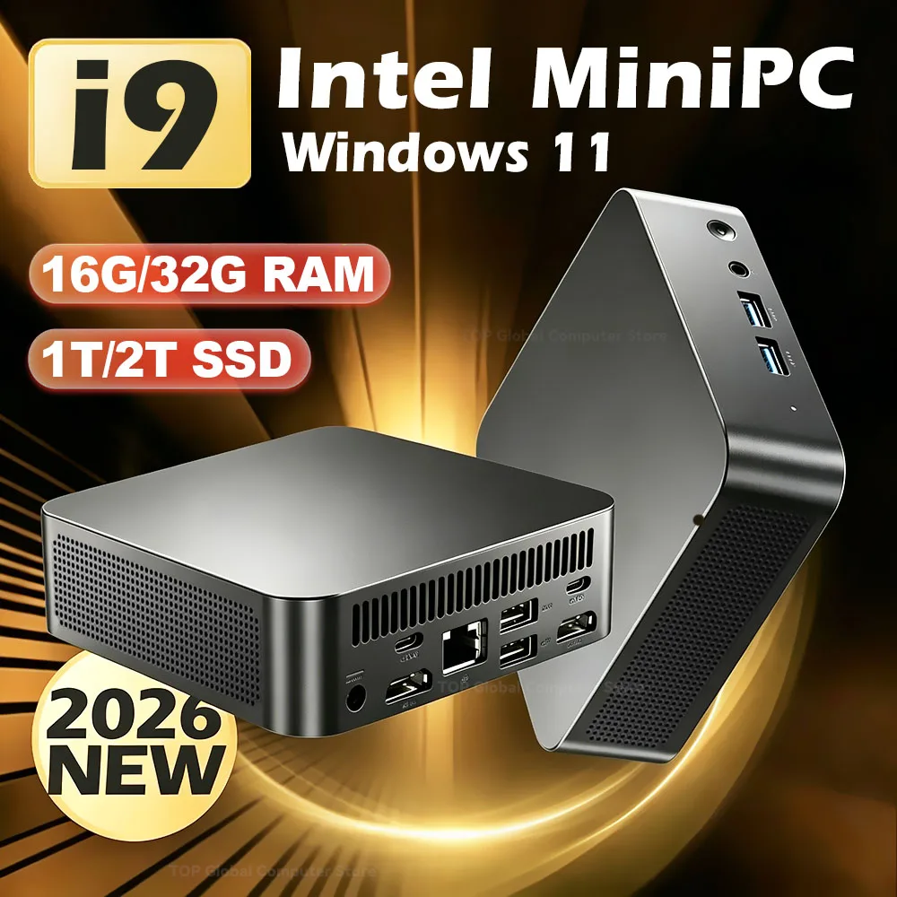 미니 PC 윈도우 11 프로 인텔 코어 i9 10980HK/N150 16GB/32GB 램 1TB/2TB SSD PC 컴퓨터 듀얼 WIFI6 BT5.2 미니 게이밍 PC 데스크탑