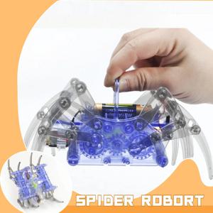뜨거운 판매 새로운 전기 로봇 거미 장난감 DIY 교육 줄기 로봇 조립 키트 어린이 크리스마스 할로윈 생일 선물