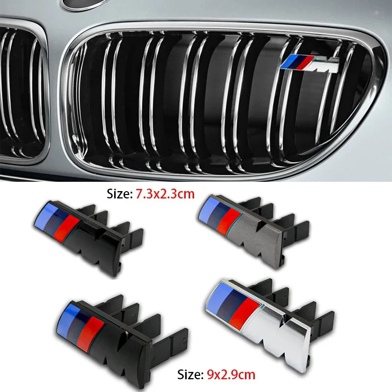 BMW M 로고 X1 X2 X3 X4 X5 X6 F48 G01 E84 E83 F39 F10 F30 G11 G07 G86 G80 G60 E60 E46용 3D ABS 자동차 전면 그릴 배지 엠블럼