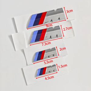 45mm 55mm 73mm 90mm BMW M M3 M5 M6 E90 F30 E46 G20 E36 자동차 펜더 사이드 엠블럼 리어 트렁크 배지 M 로고 스티커 액세서리