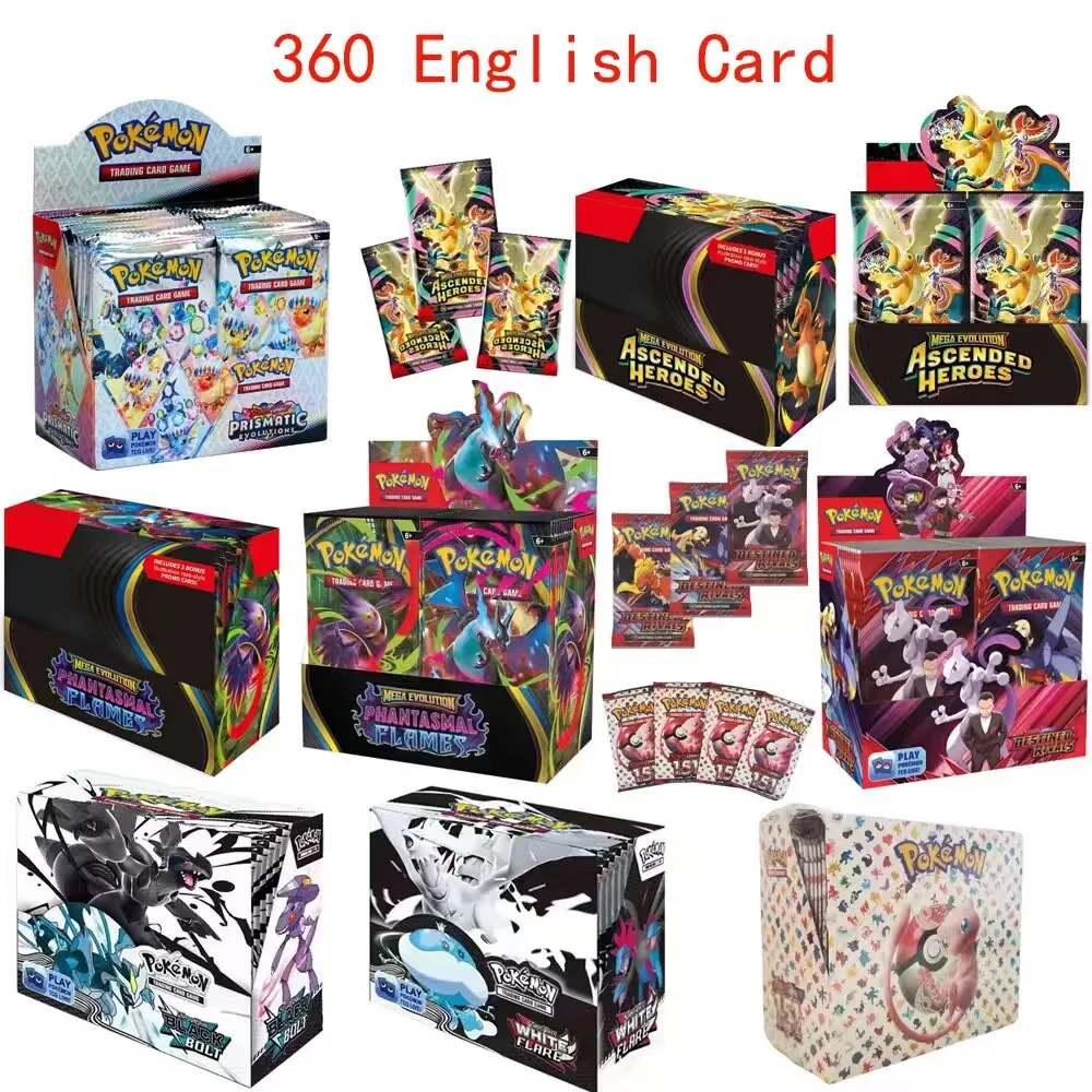 2026 블랙 볼트 포켓몬 트레이딩 카드 게임 TCG 부스터 박스 장난감 360개 영문판