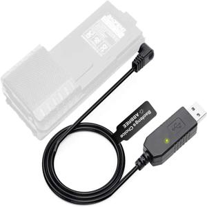BaoFeng 워키 토키 USB 충전기 케이블 UV-5R UV5R UV-82 3800mAh UV-S9 Plus AR-152 워키 토키 햄 양방향 라디오