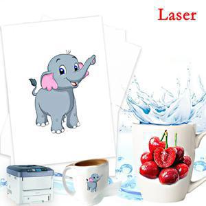 A4 10/20Pcs 레이저 워터 슬라이드 데칼 전송 용지 DIY 머그컵 용 흰색 및 투명 Procelain 전화 케이스 유리 금속 크리스탈 우드.