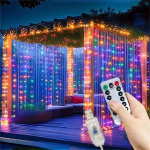 USB 커튼 LED 스트링 라이트 리모컨 요정 조명 EID 무바라크 침실 웨딩 발렌타인데이 라마단 홈 장식 2026