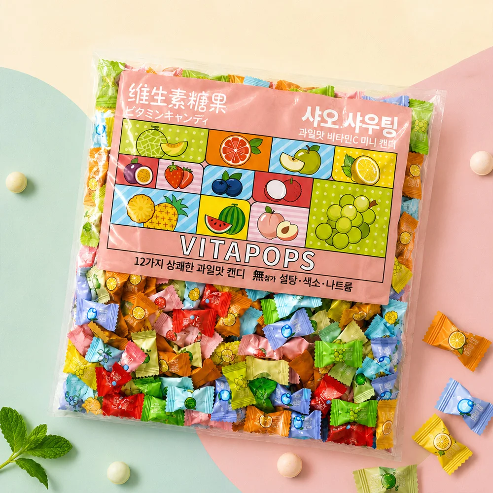 샤오샤우팅 비타팝스 샤오커오라 비타민C 캔디 무설탕 무색소 무나트륨 100g
