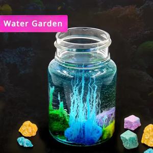 1pc DIY 매직 가든 나트륨 규산염 성장 돌 키트, 자동차 장식을위한 크리스탈 정원 과학 실험, 플라스틱 소재 2025