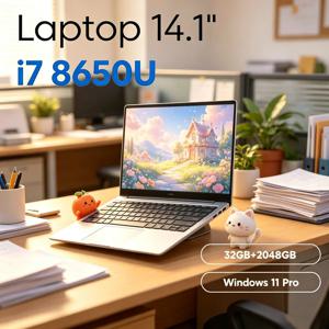 레어리파이드 2026 엔듀링 14.1인치 초슬림 노트북 인텔 코어 i7-8650U 32GB 램 2TB M.2 SSD 윈도우 11 프로 홈타운 페다지컬