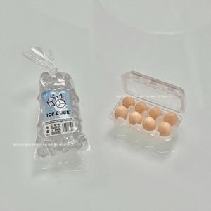 오리지널 미니 브랜드 필 더 프리지 럭셔리 히드 미니 미니어처 장난감 아이스 큐브 백 신선한 계란 상자 미니 키친 장난감