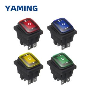 5pcs ON-OFF-ON 6 핀 16A 20A 125V 250V AC 자동차 보트 Led 라이트 로커 토글 스위치 래칭 방수 3 위치