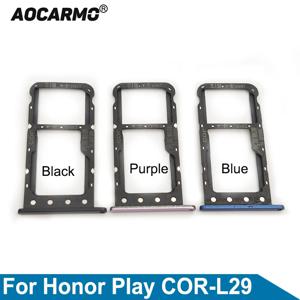 Aocarmo 화웨이 아너 플레이 COR-L29 SD 마이크로 SD 홀더, 나노 심 카드 트레이 슬롯 교체 부품