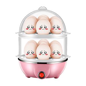 더블 레이어 계란 밥솥 14 계란 용량 하드 삶은 계란 밥솥 40mL 측정 컵 스팀이있는 건조 방지 전기 계란 보일러