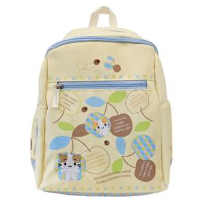 Masyumaro 푹신한 Fuwa Nyanko 고양이 가방 Kawaii 여자를위한 귀여운 대형 학교 배낭 여성 더블 레이어 중학교 가방