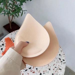 눈물방울 모양 가슴 패드, 보이지 않는 브라 패드, 탈부착 가능한 브라 컵, 가슴 볼륨업 패드 (수영복, 비키니용)