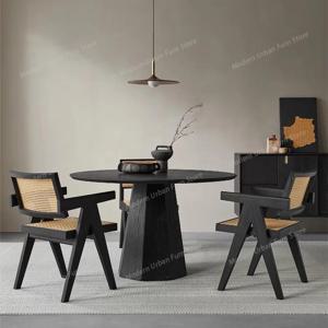 6인용 북유럽풍 카페 테이블 블랙 데스크 레스토랑 모던 카페 테이블 리셉션 소나무 원목 카페 가구 에이네 카페머신 MHKFZ