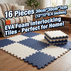 16Pcs EVA 폼 베이비 플레이 매트 30x30cm 소프트 퍼즐 매트 어린이 연동 운동 타일 바닥 보호 러그 미끄럼 방지 어린이 매트