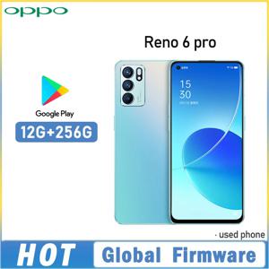 글로벌 펌웨어 OPPO Reno 6 Pro 5G 스마트폰 MTK Dimensity 1200 12GB 256GB 후면 카메라 64MP r6p 4500mAh 배터리 중고폰