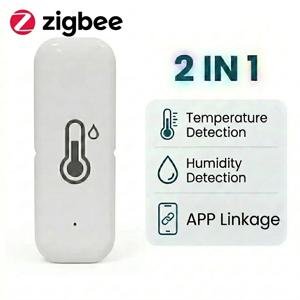 Zigbee 스마트 온도 습도 센서 실내 습도계 컨트롤러 모니터링 스마트 스피커 Alexa Google 홈과 함께 작동