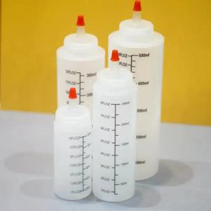 뚜껑이 있는 상업용 소스 짜는 병, 샐러드 드레싱 병, 플라스틱 잼 짜는 병, 대형 주방 도구