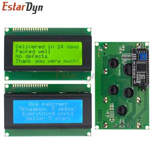Estardyn LCD2004+I2C LCD2004 20x4 2004A 블루 그린 스크린 문자 LCD IIC 직렬 인터페이스 어댑터 모듈