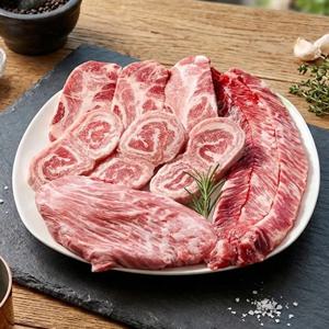 바라던 도토리먹어서 고소한 이베리코 돼지4종 세트 (눈꽃살+항정살+갈비살+목살) 총800g