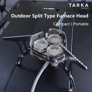 TARKA 3 헤드 가스 스토브 관광 캠핑 버너 접이식 배낭 용광로 5800W 야외 하이킹 피크닉 바베큐 요리 장비