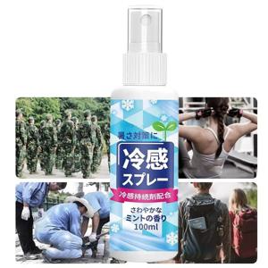 여름철 1/2개입 100ml 쿨링 스프레이 휴대용 아이스 느낌 의류 트레이닝 릴리프 오래 지속되는 수분 공급 쿨 스프레이 (얼굴&바디용)