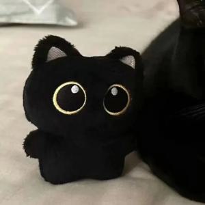 귀여운 검은 고양이 플러시 장난감 섀도우 인형 부드러운 쿠션 어린이 방 장식 고양이 애호가 선물