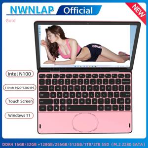 저렴한 360 °   터치 스크린 노트북 11 인치 인텔 N100 CPU 16GB/32GB DDR4 128G-1TB SSD 휴대용 오피스 노트북 미니 컴퓨터