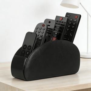5칸 리모컨 보관함 거실 데스크탑 수납함 PU 가죽 에어컨 TV 리모컨 거치대