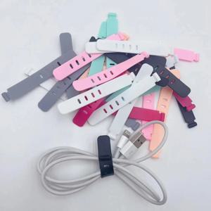 20개입 케이블 정리 타이 클립 충전기 코드 관리 실리콘 와이어 정리기 마우스 이어폰 홀더 데이터 라인 와인더 스트랩