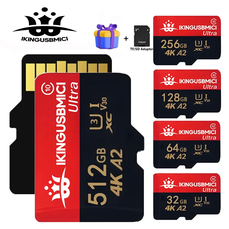 마이크로 메모리 카드 64GB 16GB SD 카드 고속 32GB C10 TF 플래시 카드 (폰 모니터링 카메라용 미니 SD)