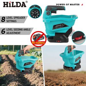 HILDA 3.3L 전기 살포기 6단 기어 전동 공구 잔디 및 채소 파종기 농업용 비료 파종 통합 기계