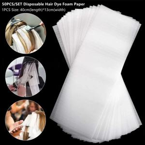 50PCS/100PCS 일회용 머리 염색 거품 종이 전문 헤어 컬러링 하이라이트 스트립 도구