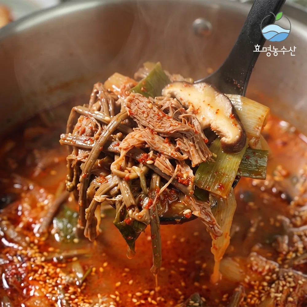 [2.5kg대용량] 건더기 폭탄! 효명농수산 곰솥 육개장 2.5kg 런칭 초특가