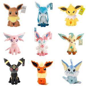 포켓몬 Eevee 컬렉션 봉제 Flareon Vaporeon 인형 애니메이션 Espeon Umbreon Glaceon Leafeon Sylveon Toys hobbis Kid Gift