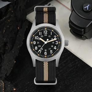 Militado ML05 38mm 밀리터리 시계 Miyota 2035 무브먼트 돔형 사파이어 크리스탈 C3 그린 루미너스 10Bar 방수 빈티지 시계