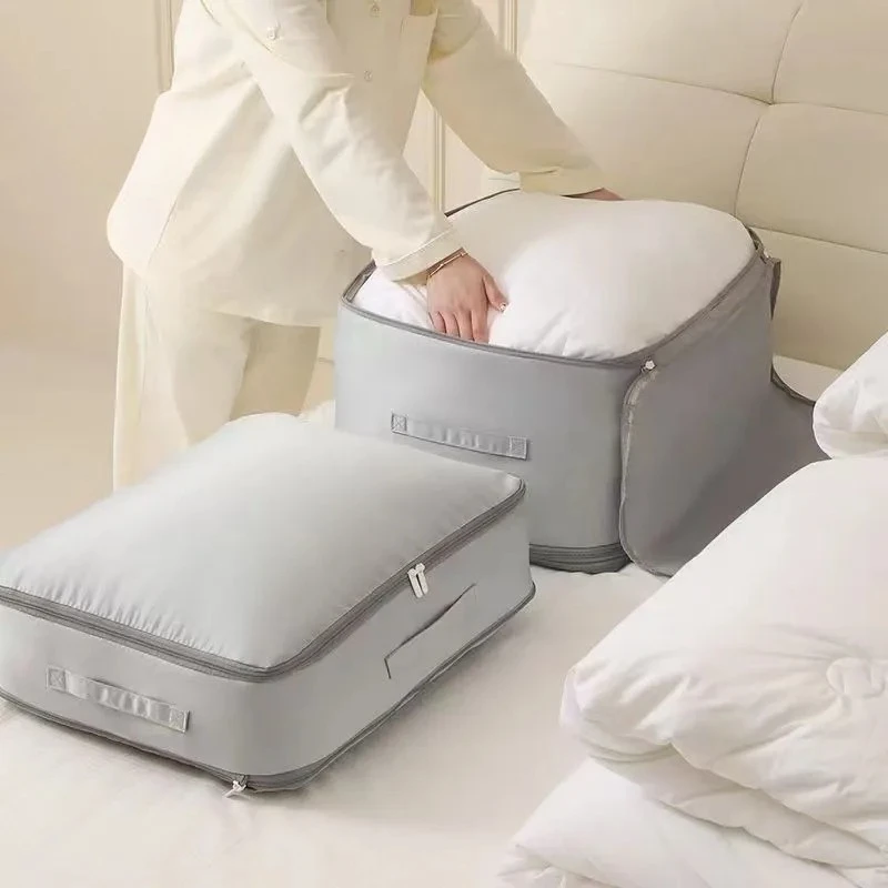 헤비듀티 자가압축 보관 가방, 옷, 담요 및 이불용 휴대용 정리함, 옷장 정리에 이상적