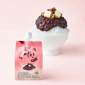 짜먹는 설빙 팥빙수맛 120ml x 9개입 샤베트 아이스크림