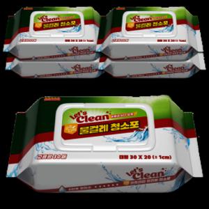 물걸레청소포 대형 5팩/총150매(팩당30매) 고급형 베이킹소다