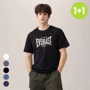 1+1 에버라스트 기능성 반팔 쿨티셔츠 빅로고 냉감티