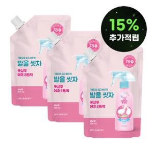온더바디 코튼풋 발을씻자 풋샴푸 비누향 리필 500ml x 3개 (스마일캐시 15% 적립)