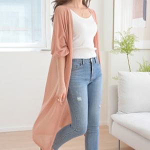 루블 루즈핏 롱 로브 여성 가디건