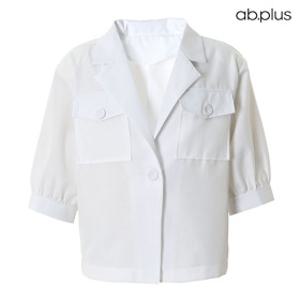 ab.plus 모던 더블 카라 버튼 반팔 자켓 (LSY2MJ40A)