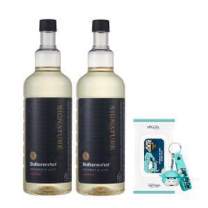 (10%결제할인)(1+1)불스원샷 시그니처 연료첨가제 500ML 2종택1(휘발유 경유) +불키 키링 포돌이 물티슈