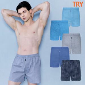 (5종세트) 트라이 남자팬티 트렁크 TRY 순면 아이스 쿨터치 남성 속옷 (95~110)