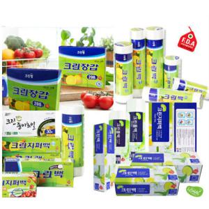 (크린랲) 크린백/지퍼백/롤백/랩/호일/크린장갑/주방소모품모음