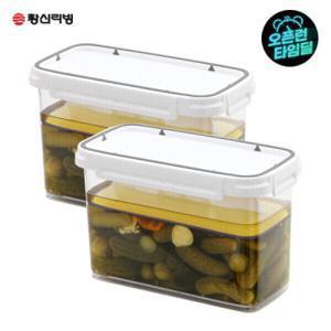 (오늘만 2개드림)스카이락 오이지 장아찌용기 2500ml 2개세트 (와이드3호누름판)